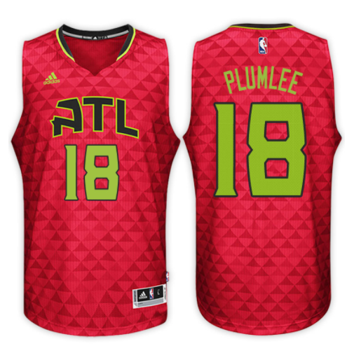 maglia nba miles plumlee 18 2017 atlanta hawks rosso