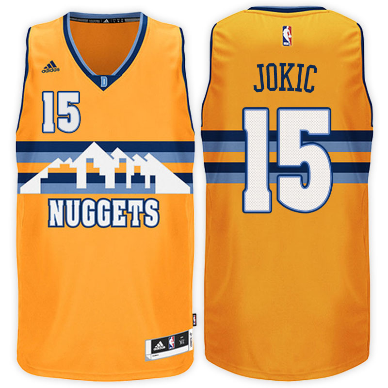 maglia nikola jokic 15 2017 denver nuggets rev30 giallo