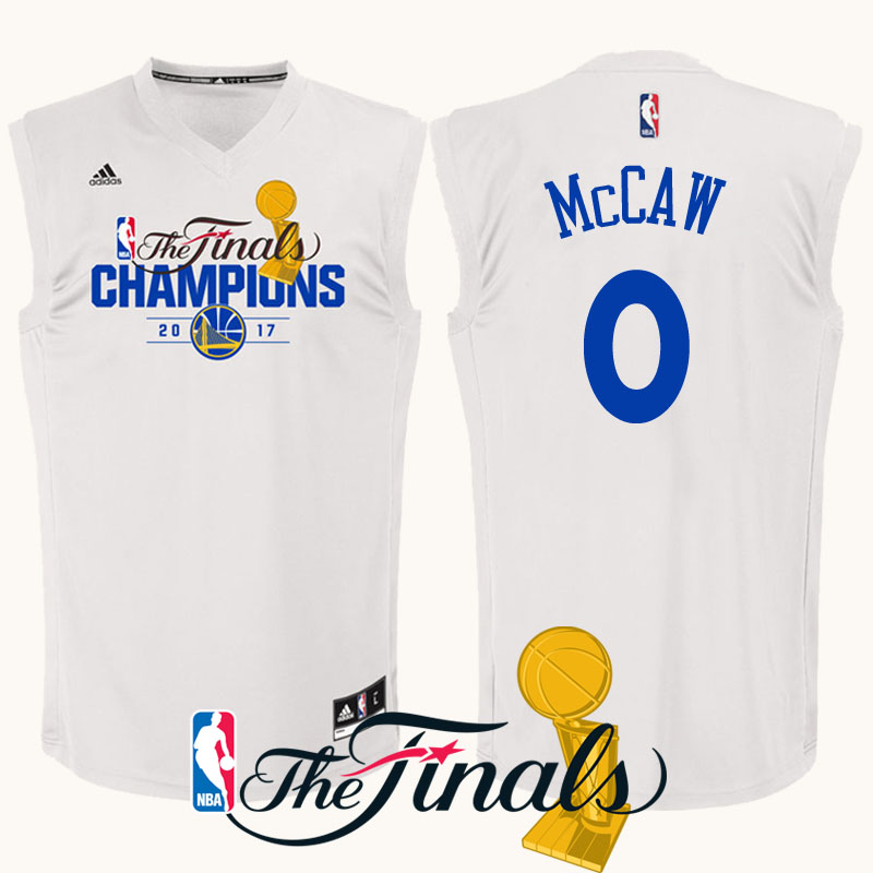 maglia patrick mccaw 0 finale campioni 2017 golden state warriors bianca