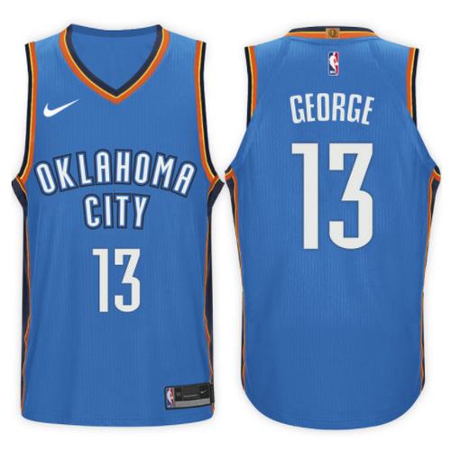 maglia paul george 13 2017-2018 oklahoma city thunder blu