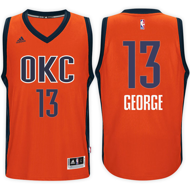 maglia paul george 13 2017 oklahoma city thunder arancia