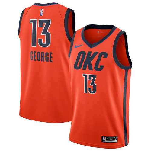 maglia paul george 13 2018-2019 oklahoma city thunder arancia