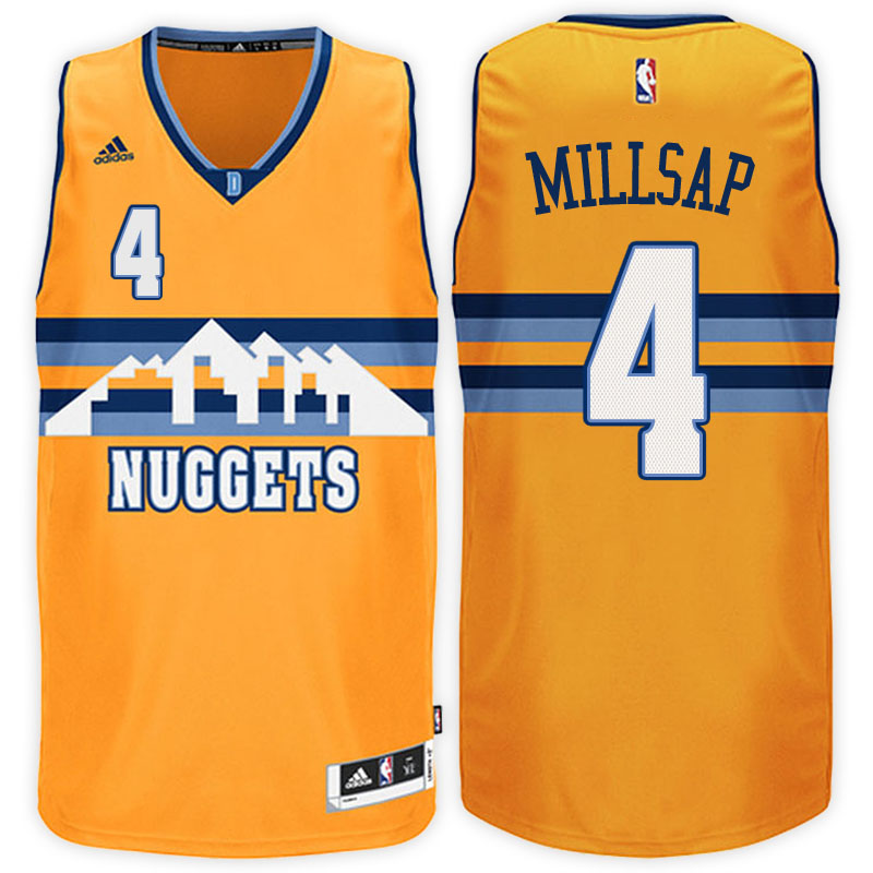 maglia paul millsap 4 2017 denver nuggets rev30 giallo