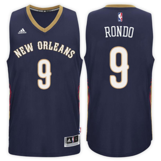 maglia rajon rondo 9 2016-2017 new orleans pelicans blu