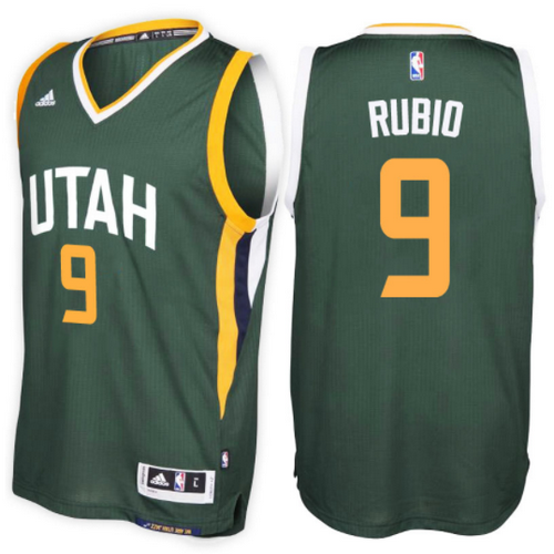 maglia ricky rubio 9 2017 utah jazz verde