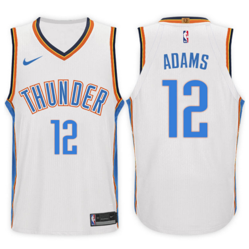 maglia steven adams 12 2017-2018 oklahoma city thunder bianca