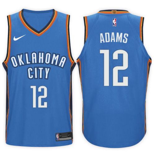 maglia steven adams 12 2017-2018 oklahoma city thunder blu