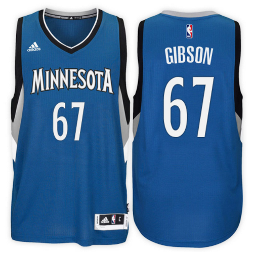 maglia taj gibson 67 2017 minnesota timberwolves blu