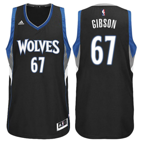 maglia taj gibson 67 2017 minnesota timberwolves nero