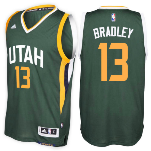 maglia tony bradley 13 2017 utah jazz verde