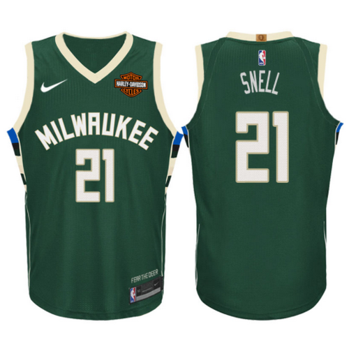 Maglia tony snell 21 2017-2018 Milwaukee Bucks verde