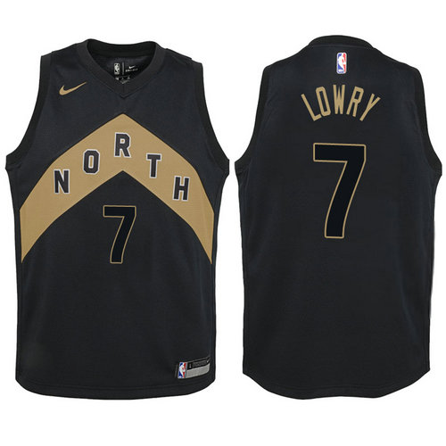 maglia toronto raptors bambino kyle lowry 7 2018 nero