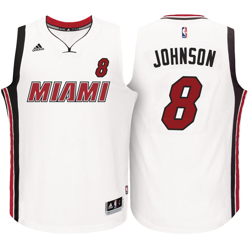 maglia tyler johnson 8 2016-2017 miami heat bianca