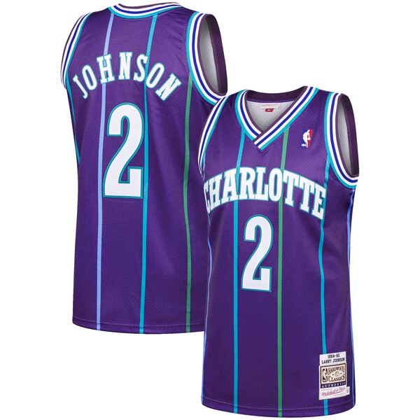 maglia larry johnson 2 2020 charlotte hornets porpora