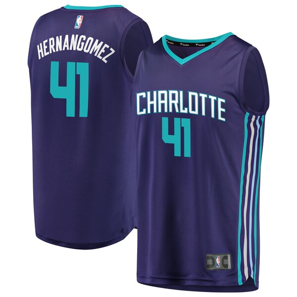 maglia willy hernangomez 41 2020 charlotte hornets porpora