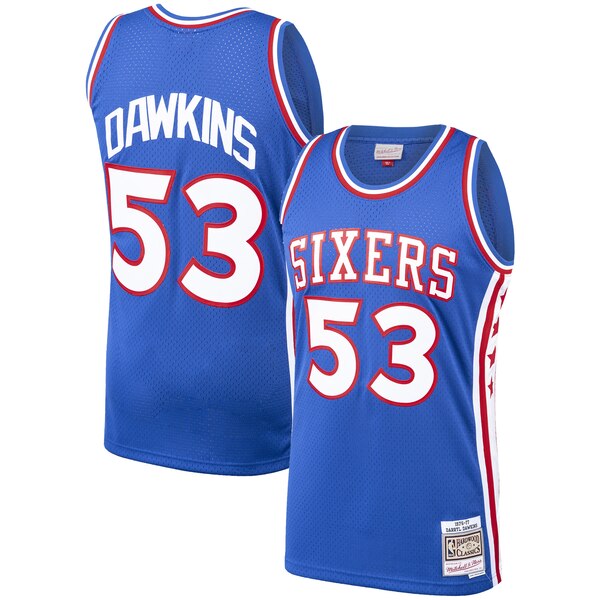 maglia darryl dawkins 53 classic 1997-98 philadelphia 76ers blu