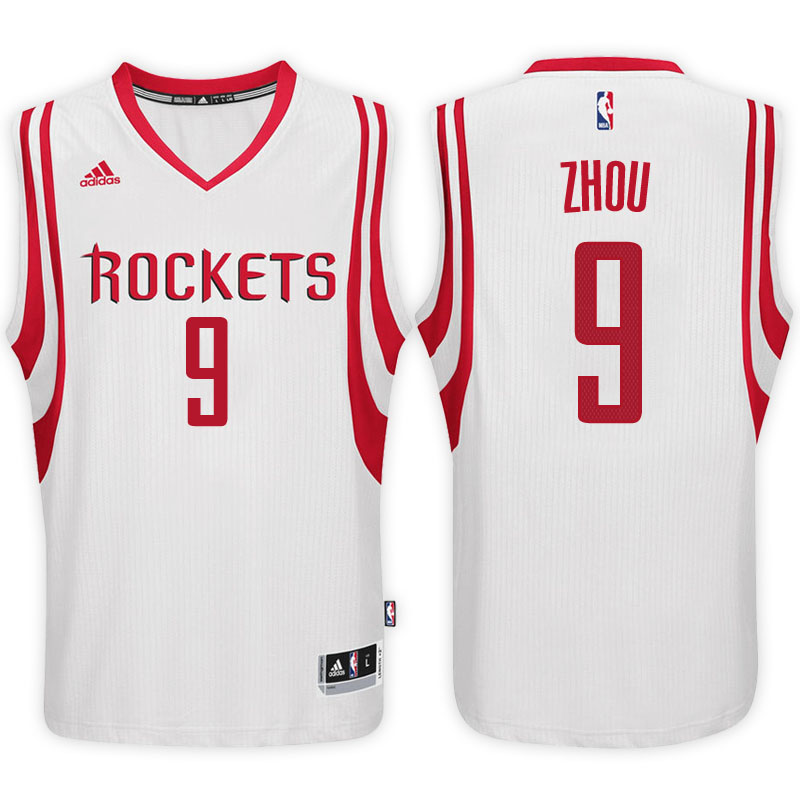 canotta nba zhou qi 9 houston rockets bianca