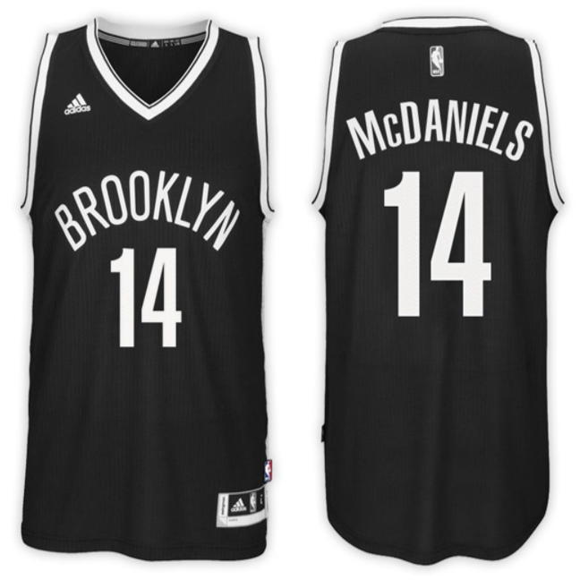 maglia basket k.j. mcdaniels 14 2017 brooklyn nets nero