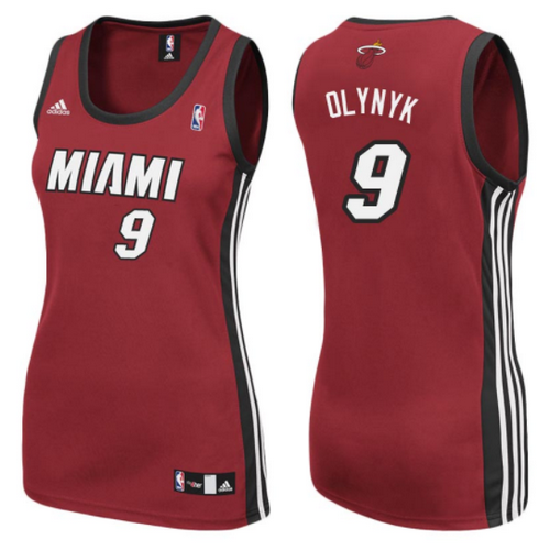 maglia nba donna miami heat kelly olynyk 9 rosso