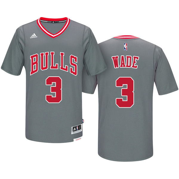 maglietta dwyane wade 3 con chicago bulls 2016 grigio