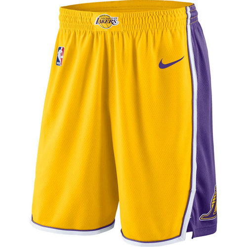 pantaloncini nba basket los angeles lakers 2017-2018 giallo